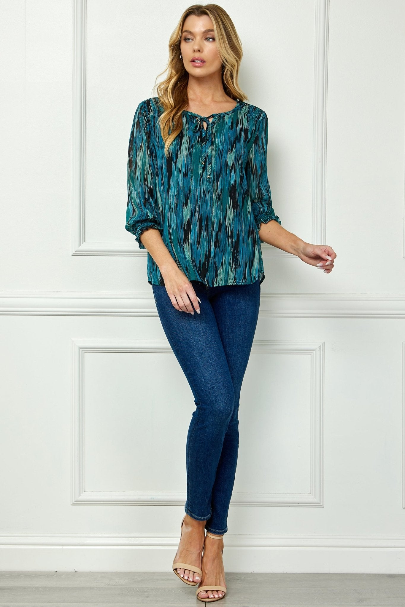 Jade 3/4 Sleeve Blouse - DressbarnShirts & Blouses