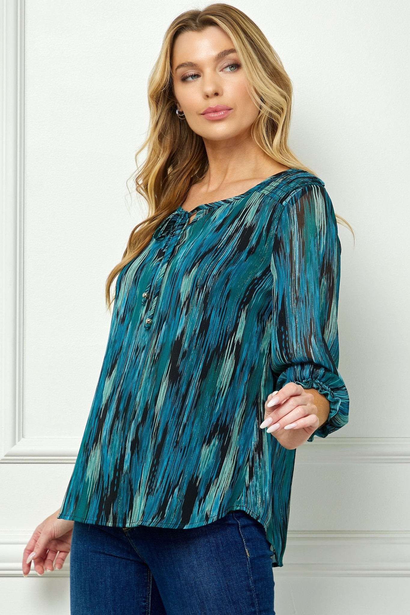 Jade 3/4 Sleeve Blouse - DressbarnShirts & Blouses