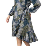 Julia Long Sleeve Wrap Dress - Plus - DressbarnDresses