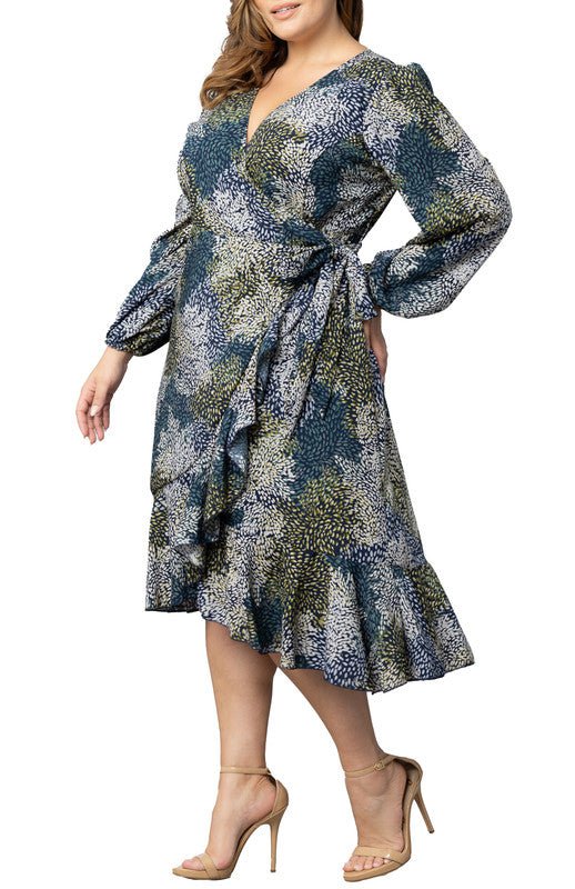 Julia Long Sleeve Wrap Dress - Plus - DressbarnDresses