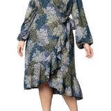 Julia Long Sleeve Wrap Dress - Plus - DressbarnDresses