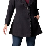 Juliette Satin Trim Coat - Plus - DressbarnCoats & Jackets