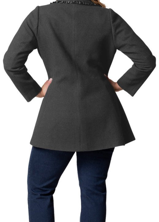 Juliette Satin Trim Coat - Plus - DressbarnCoats & Jackets