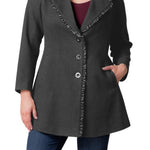 Juliette Satin Trim Coat - Plus - DressbarnCoats & Jackets