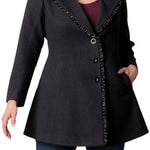 Juliette Satin Trim Coat - Plus - DressbarnCoats & Jackets