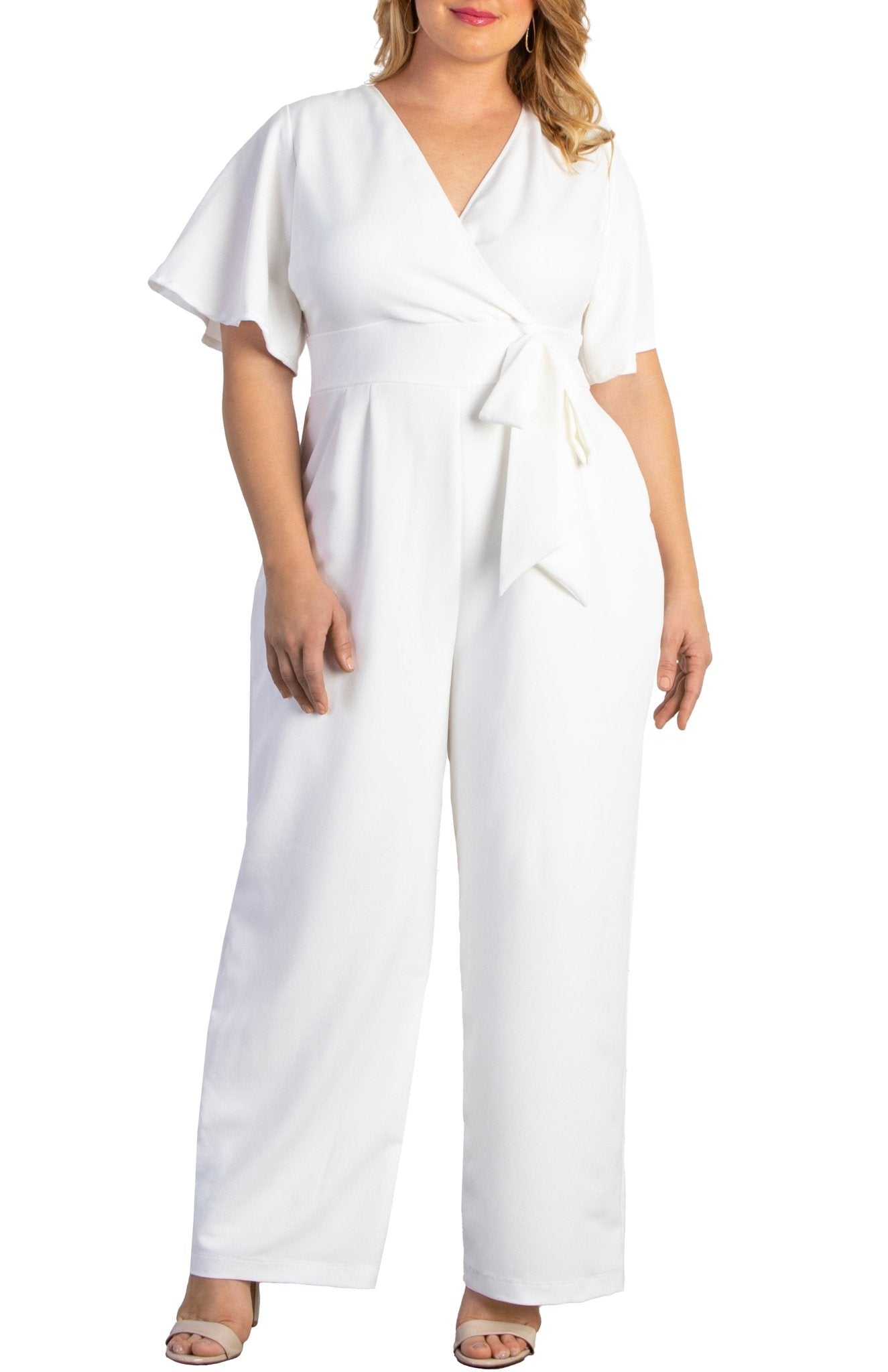 Karina Crepe Jumpsuit - Plus - DressbarnJumpsuits & Rompers