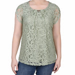 Lace Petal Sleeve Top - Petite - DressbarnShirts & Blouses