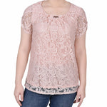 Lace Petal Sleeve Top - Petite - DressbarnShirts & Blouses