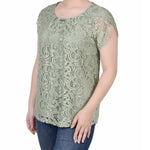 Lace Petal Sleeve Top - Petite - DressbarnShirts & Blouses