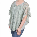 Lace Poncho With Bar - Petite - DressbarnKimonos & Ponchos