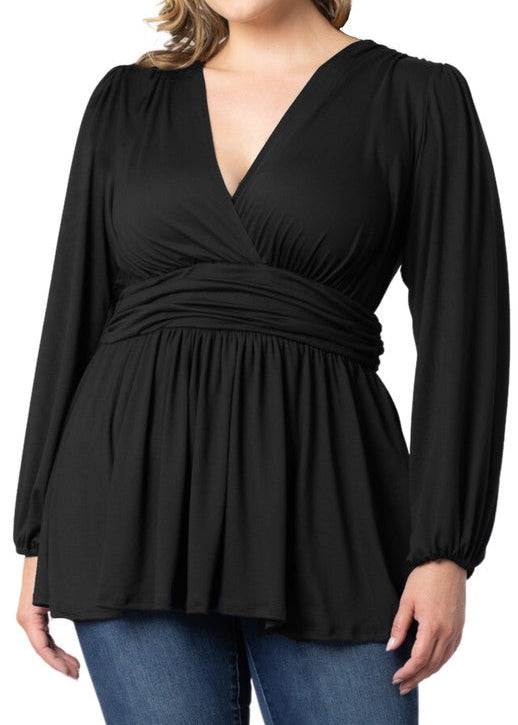 Leah Long Sleeve Tunic Top - Plus - DressbarnBlouses