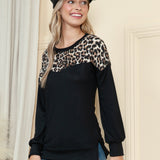 Leopard Color-Blocked Top - DressbarnShirts & Blouses