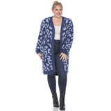 Leopard Print Open Front Sherpa Coat - Plus - DressbarnCoats & Jackets