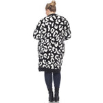 Leopard Print Open Front Sherpa Coat - Plus - DressbarnCoats & Jackets