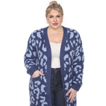 Leopard Print Open Front Sherpa Coat - Plus - DressbarnCoats & Jackets