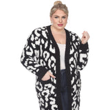 Leopard Print Open Front Sherpa Coat - Plus - DressbarnCoats & Jackets