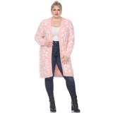 Leopard Print Open Front Sherpa Coat - Plus - DressbarnCoats & Jackets