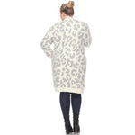 Leopard Print Open Front Sherpa Coat - Plus - DressbarnCoats & Jackets