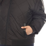 Lightweight Diamond Quilted Puffer Bomber Jacket - Plus - DressbarnCoats & Jackets