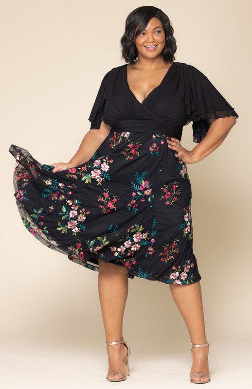 Lillian Embroidered Cocktail Dress - Plus - Dressbarn