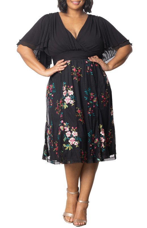 Lillian Embroidered Cocktail Dress - Plus - Dressbarn