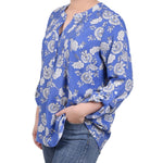 Long Roll Tab Sleeve Pintuck Front Blouse - Petite - DressbarnShirts & Blouses