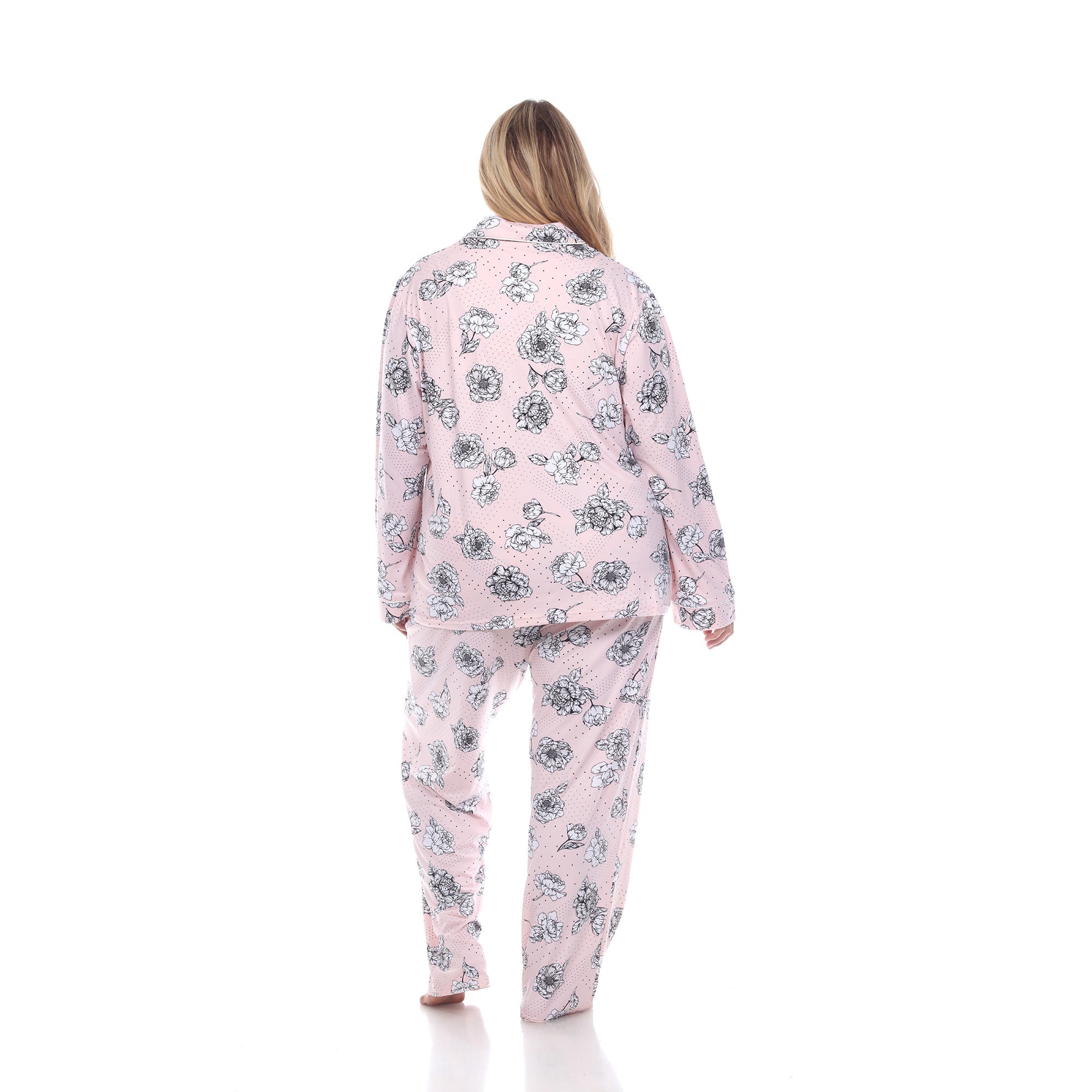 Long Sleeve Floral Pajama Set - Plus - DressbarnLounge Sets