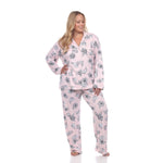 Long Sleeve Floral Pajama Set - Plus - DressbarnLounge Sets