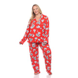 Long Sleeve Floral Pajama Set - Plus - DressbarnLounge Sets