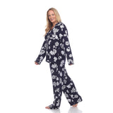 Long Sleeve Floral Pajama Set - Plus - DressbarnLounge Sets