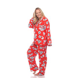 Long Sleeve Floral Pajama Set - Plus - DressbarnLounge Sets