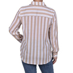 Long Sleeve Striped Blouse - Petite - DressbarnShirts & Blouses