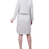Long Sleeve Tweed Dress Set - Petite - DressbarnDresses