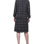 Long Sleeve Tweed Jacket With Dress - Petite - DressbarnDresses