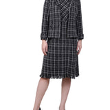 Long Sleeve Tweed Jacket With Dress - Petite - DressbarnDresses