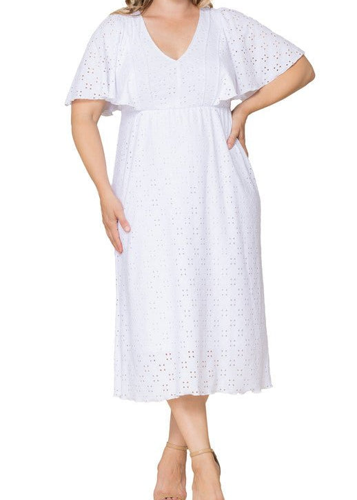 Lucy Eyelet Maxi Dress - Plus - DressbarnDresses