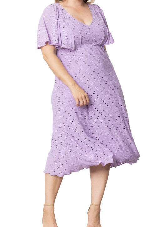 Lucy Eyelet Maxi Dress - Plus - DressbarnDresses