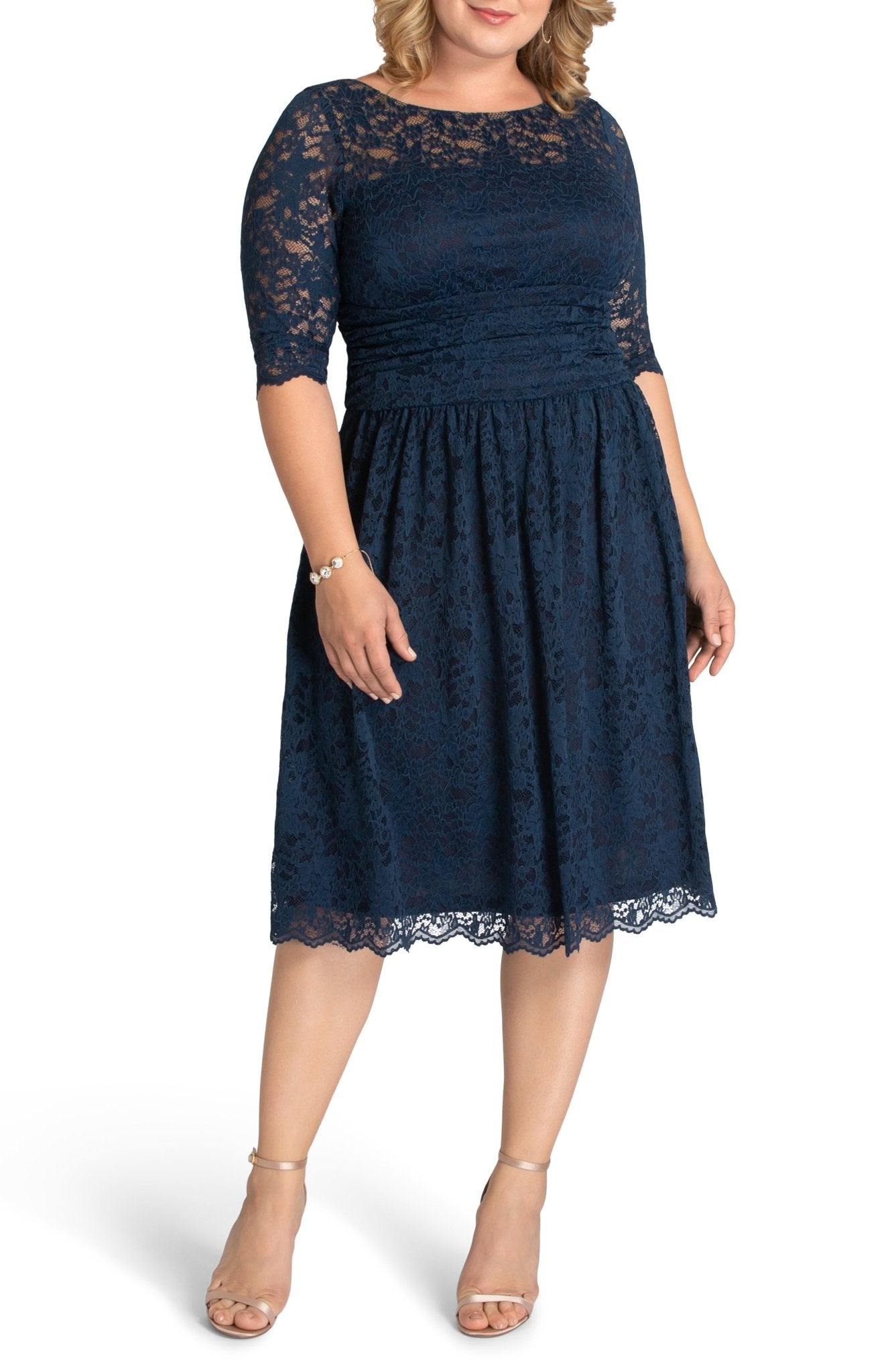 Kiyonna Luna Lace Dress - Indigo Blue Kiyonna Luna Lace Dress - Indigo Blue