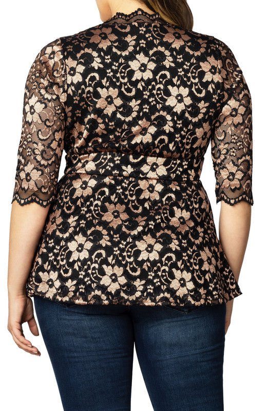 Luxe Lace Top - Plus - DressbarnTops