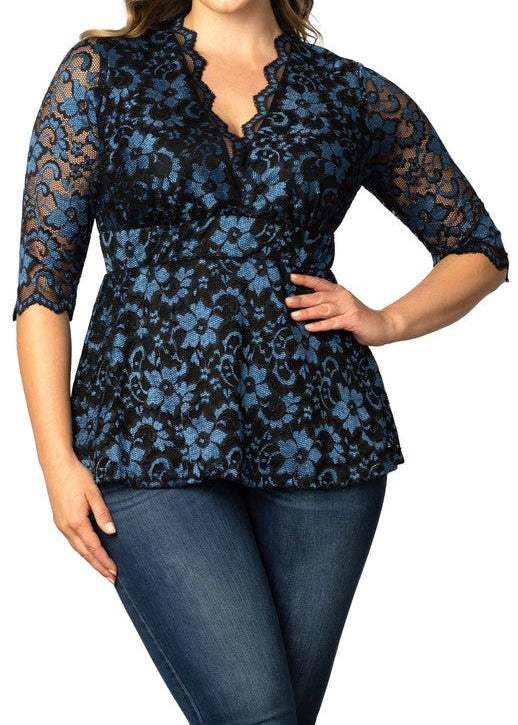 Luxe Lace Top - Plus - DressbarnTops