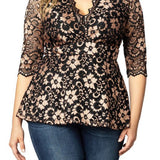 Luxe Lace Top - Plus - DressbarnTops