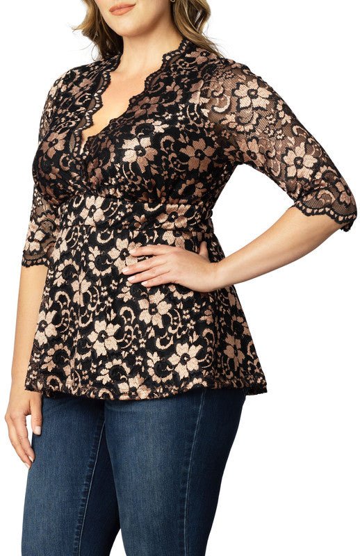 Luxe Lace Top - Plus - DressbarnTops