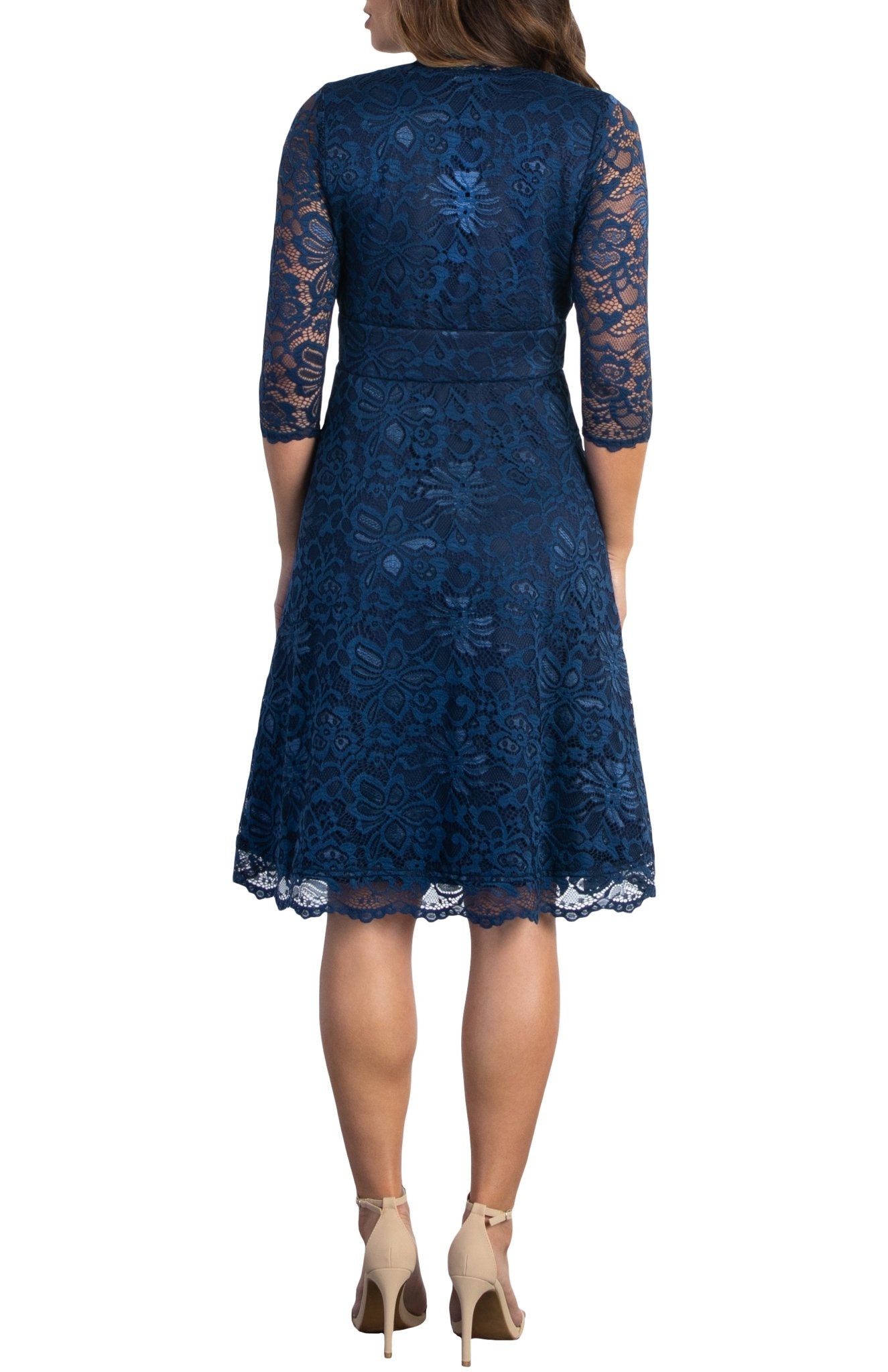 Kiyonna Women's Mademoiselle Lace Cocktail Dress with Sleeves