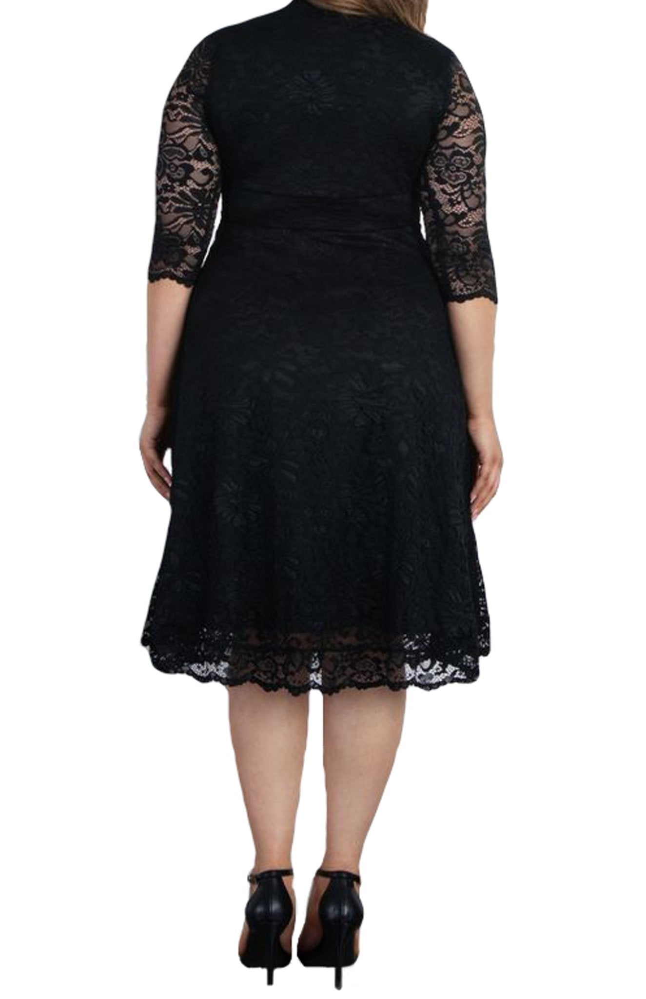 Mademoiselle Lace Cocktail Dress - Plus Emerald Green / 5X Mademoiselle Lace Cocktail Dress - Plus Emerald Green / 5X