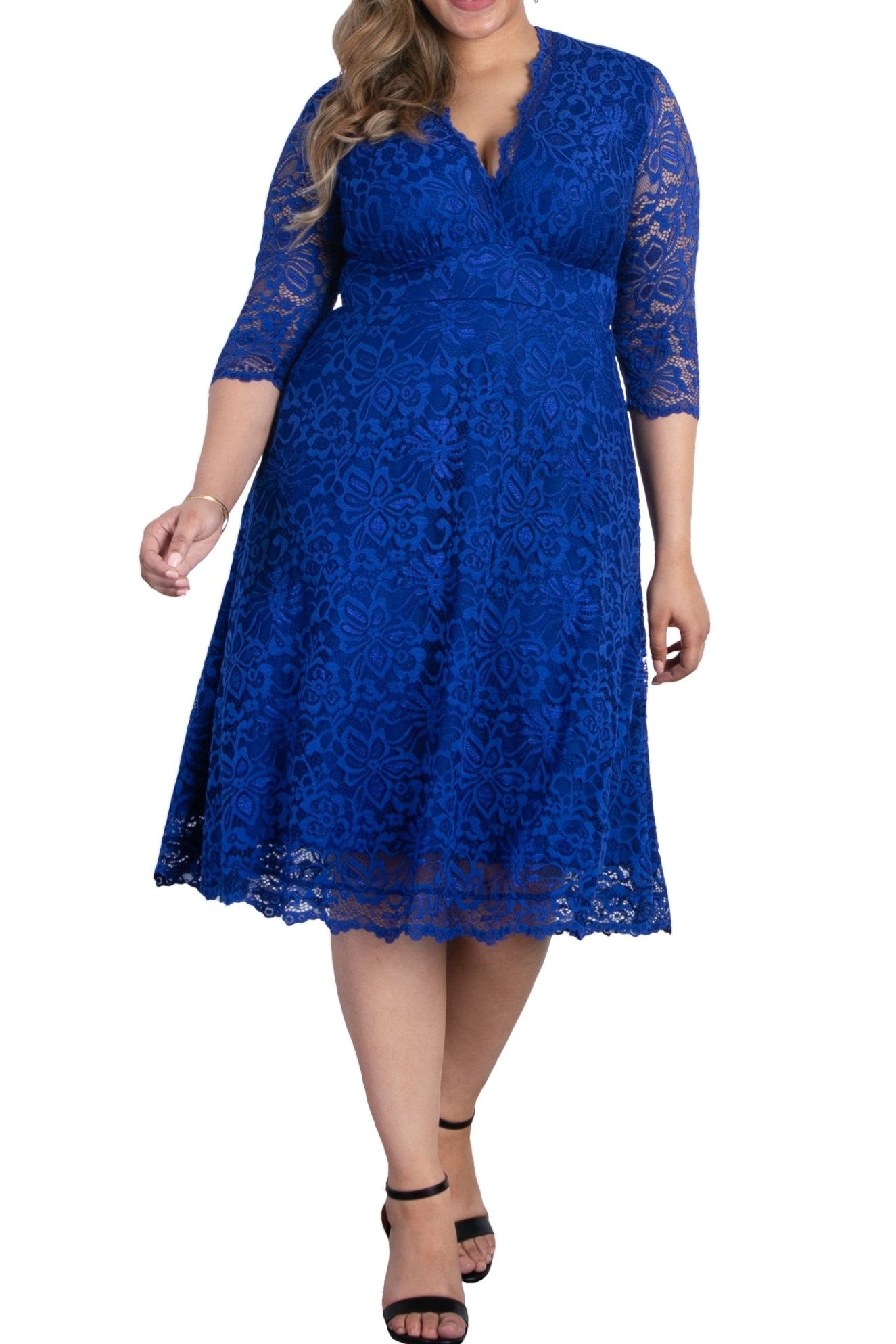 Mademoiselle Lace Cocktail Dress - Plus - DressbarnDresses