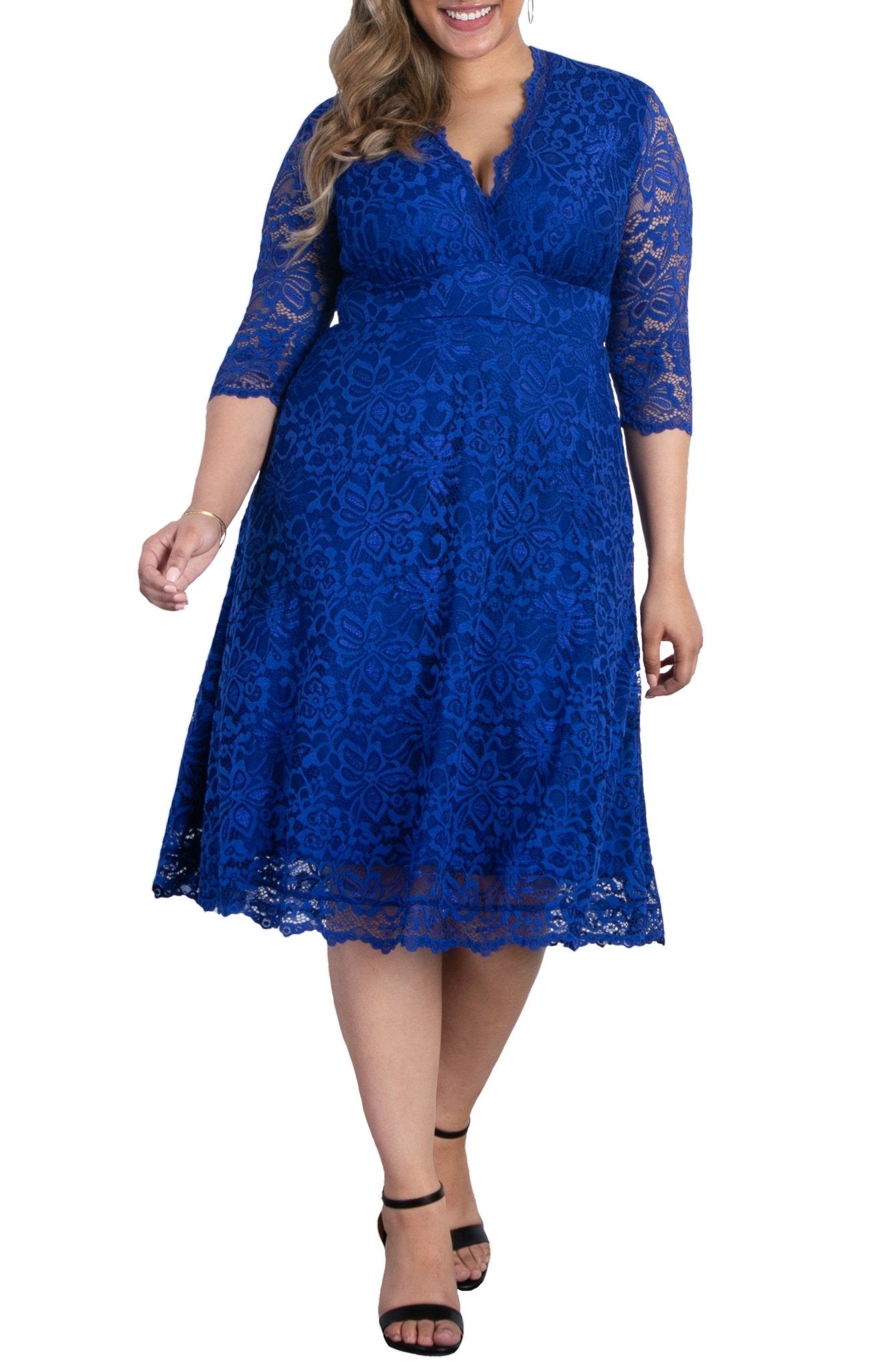 Mademoiselle Lace Cocktail Dress - Plus Emerald Green / 0X Mademoiselle Lace Cocktail Dress - Plus Emerald Green / 0X