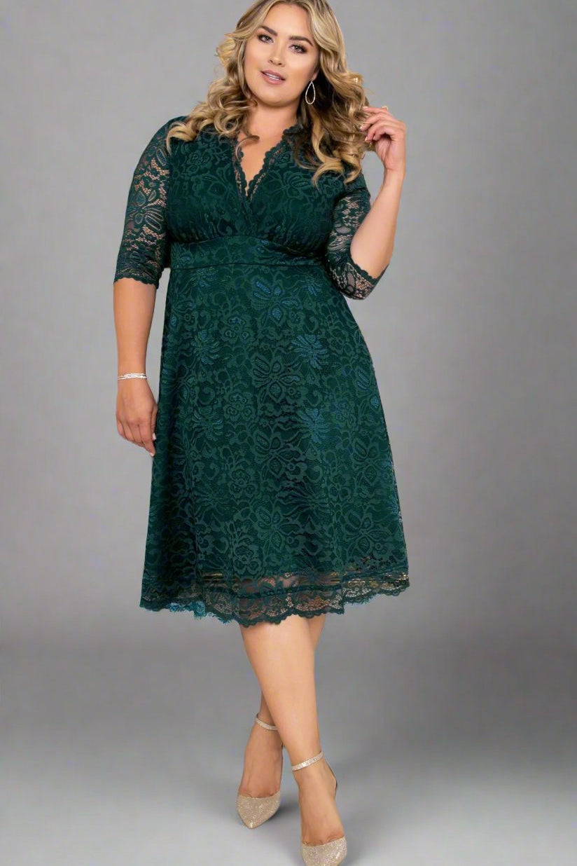 Mademoiselle Lace Cocktail Dress - Plus - DressbarnDresses