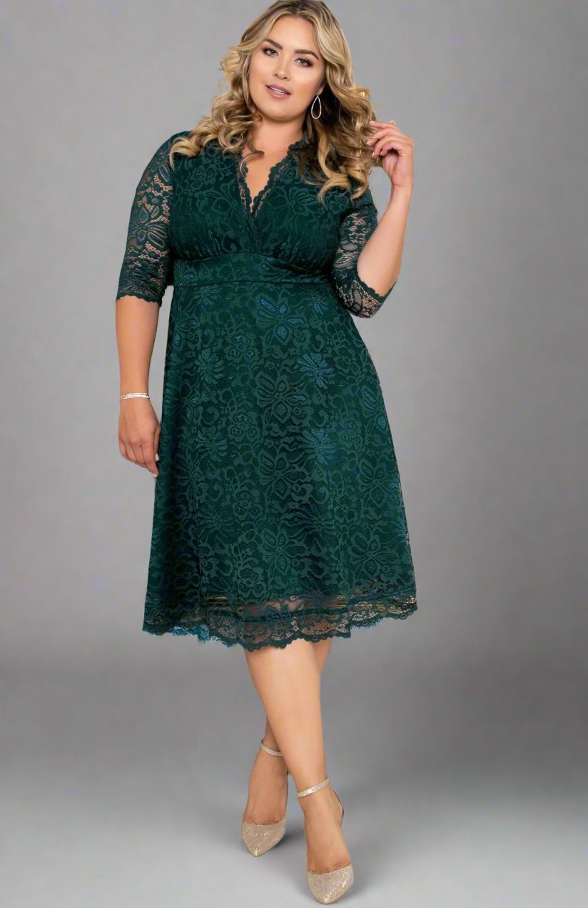 Mademoiselle Lace Cocktail Dress - Plus - DressbarnDresses