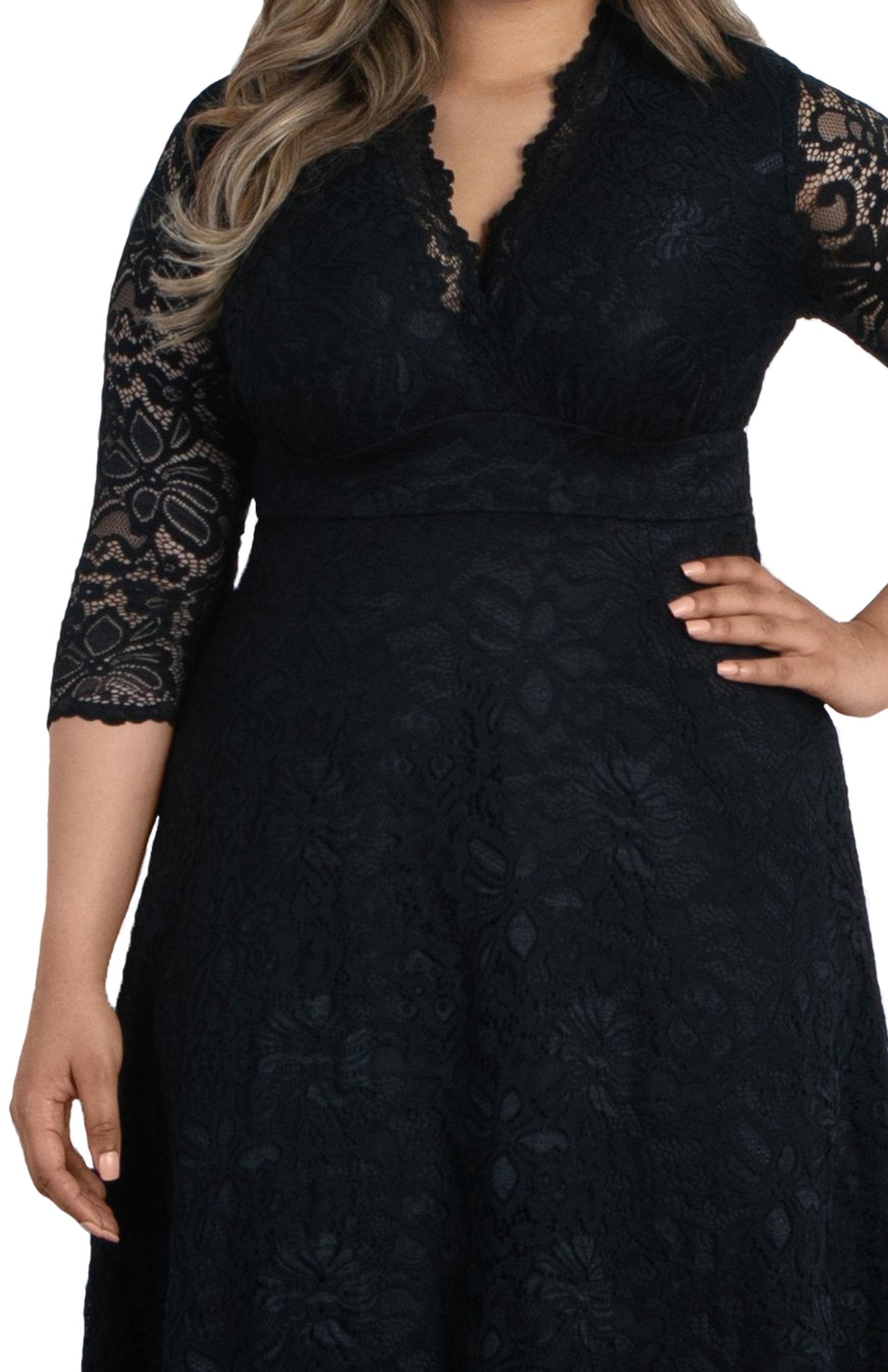 Mademoiselle Lace Cocktail Dress - Plus Emerald Green / 5X Mademoiselle Lace Cocktail Dress - Plus Emerald Green / 5X
