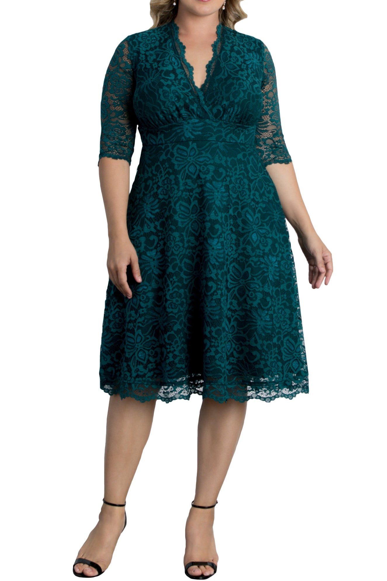 Mademoiselle Lace Cocktail Dress - Plus - DressbarnDresses